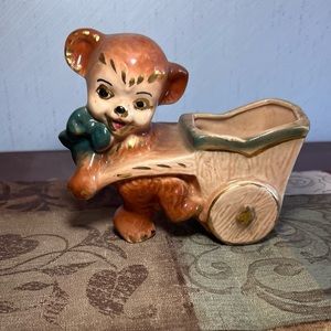 Vintage Teddy Bear Planter